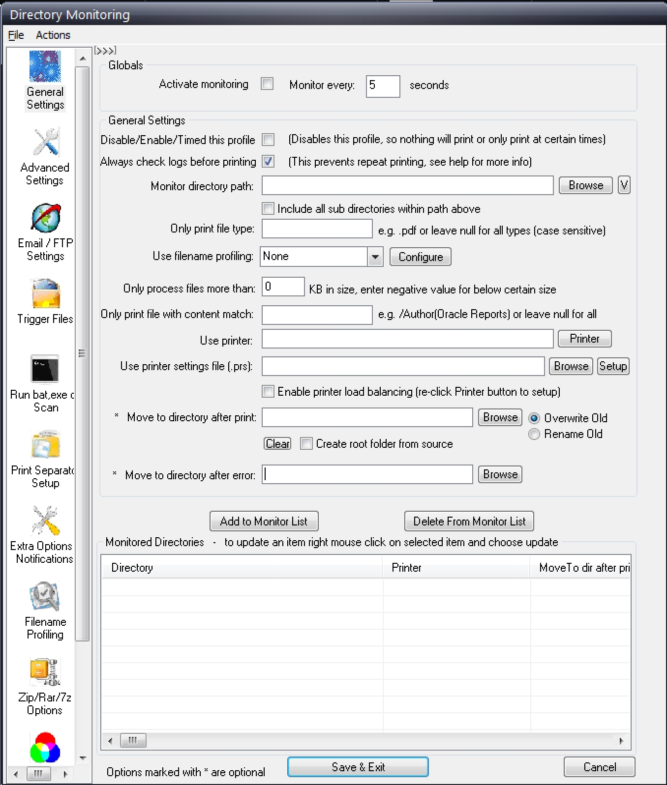 Batch Printing Monitor Folder Setup