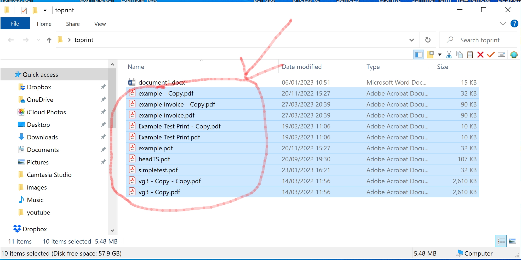 Batch Print Multiple PDF's - Drag and Drop Files