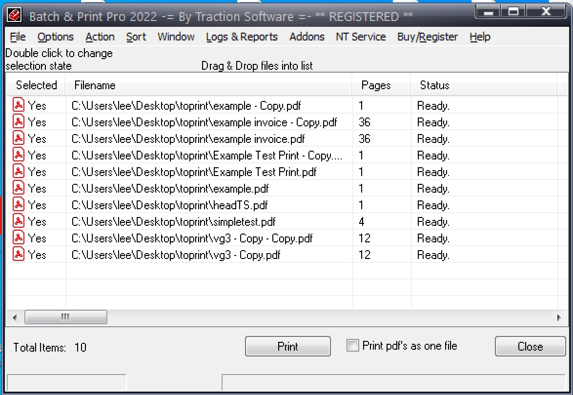 Batch Print Multiple PDF's - Batch & Print Pro Files