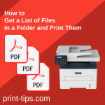 How to get a list of files in a folder and print them