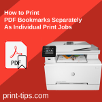 How to Print PDF Bookmarks Separately as Individual Print Jobs for Stapling and Print Finishing