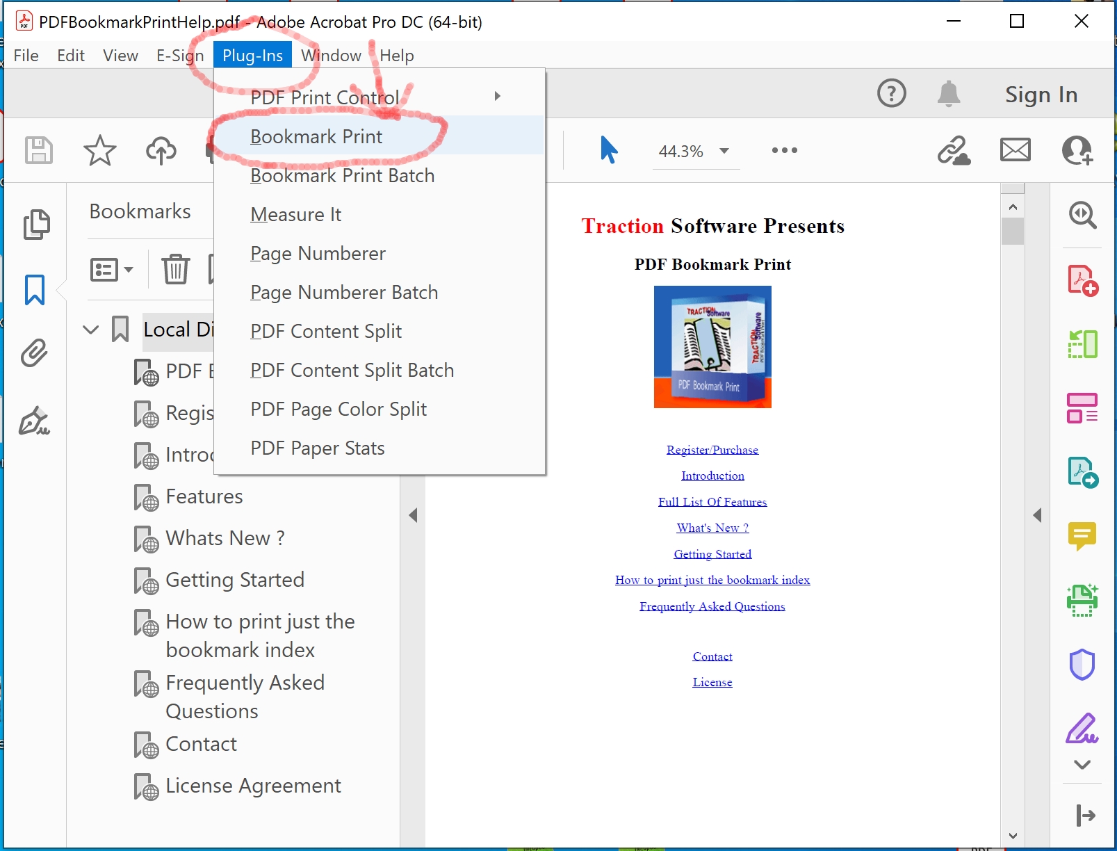 PDF Bookmark Print Plugin Activation