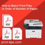 Batch print files in order of page count